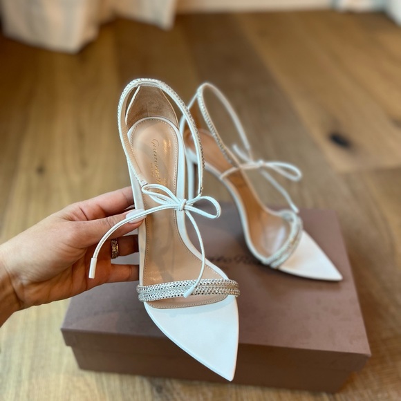 Gianvito Rossi Montecarlo - Highlighted with Crystals and White Leather - Picture 3 of 7